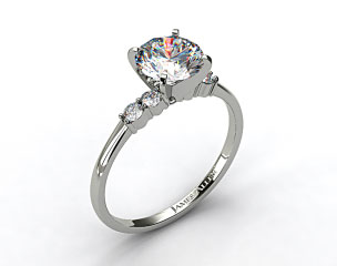 14k White Gold Common Prong Diamond Engagement Ring